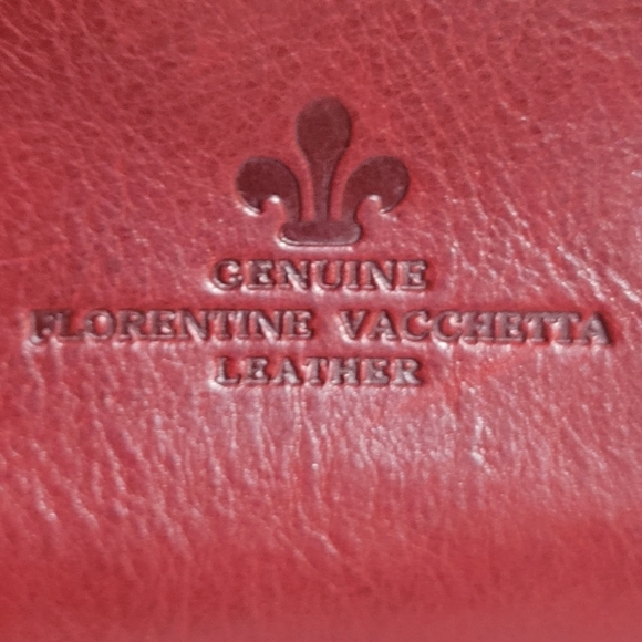 Dooney & BURKE Florentine Cameron Satchel Red, Italian Vacchetta Leather - Picture 12 of 15